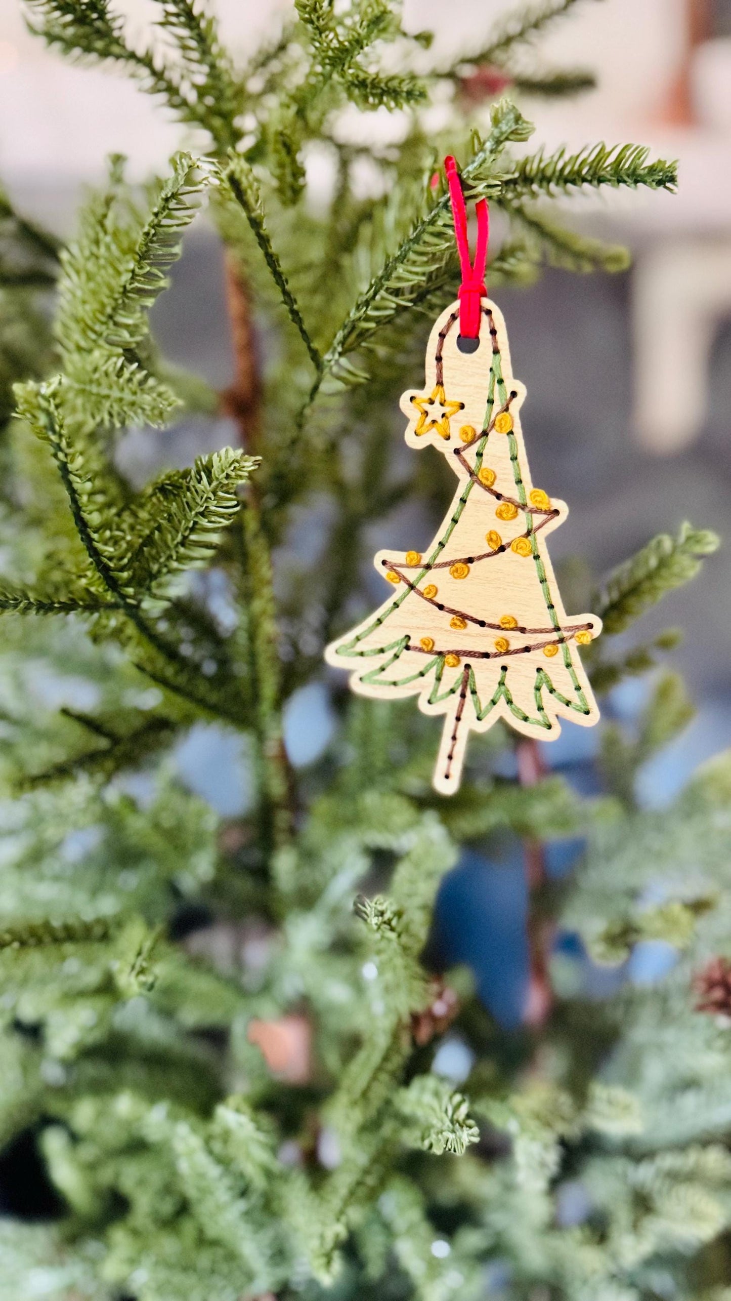 Whoville Inspired Wooden Embroidery DIY Kit, Whimsical Tree - Full Instructions Included