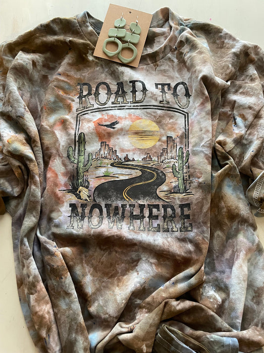Women's Ice Tie Dye Shirt: Western Graphic Tee, Retro Design