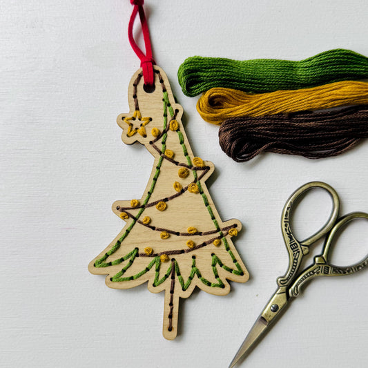 Whoville Inspired Wooden Embroidery DIY Kit, Whimsical Tree - Full Instructions Included