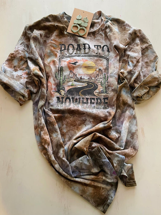 Women's Ice Tie Dye Shirt: Western Graphic Tee, Retro Design