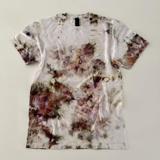 Watercolor Ice Dyed T-Shirt: Rosie Cotton Crewneck, Modern Tie Dye