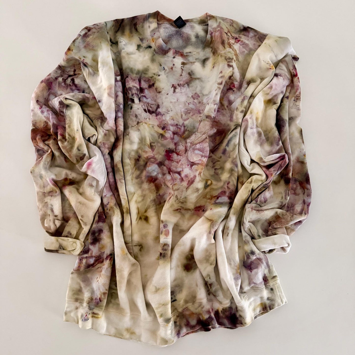 Rosie Ice Dyed Crewneck Pullover Sweatshirt