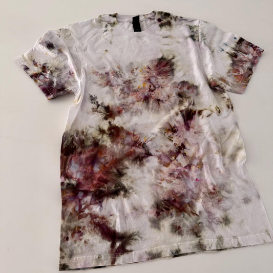 Watercolor Ice Dyed T-Shirt: Rosie Cotton Crewneck, Modern Tie Dye
