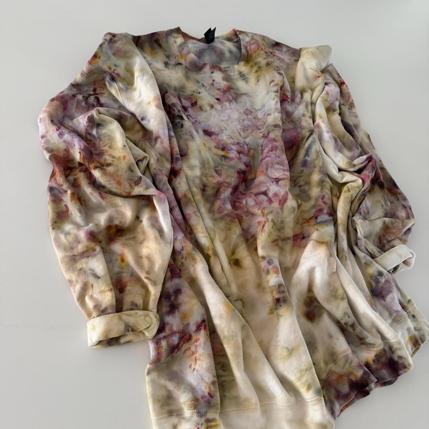 Rosie Ice Dyed Crewneck Pullover Sweatshirt
