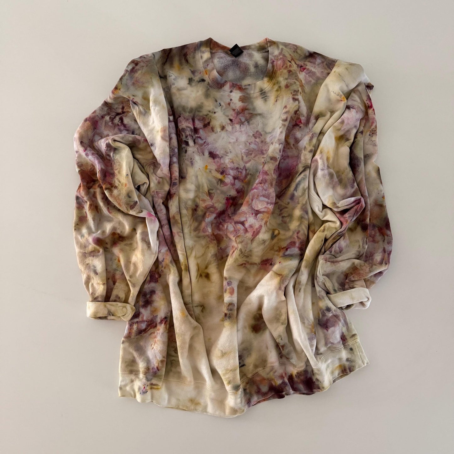 Rosie Ice Dyed Crewneck Pullover Sweatshirt