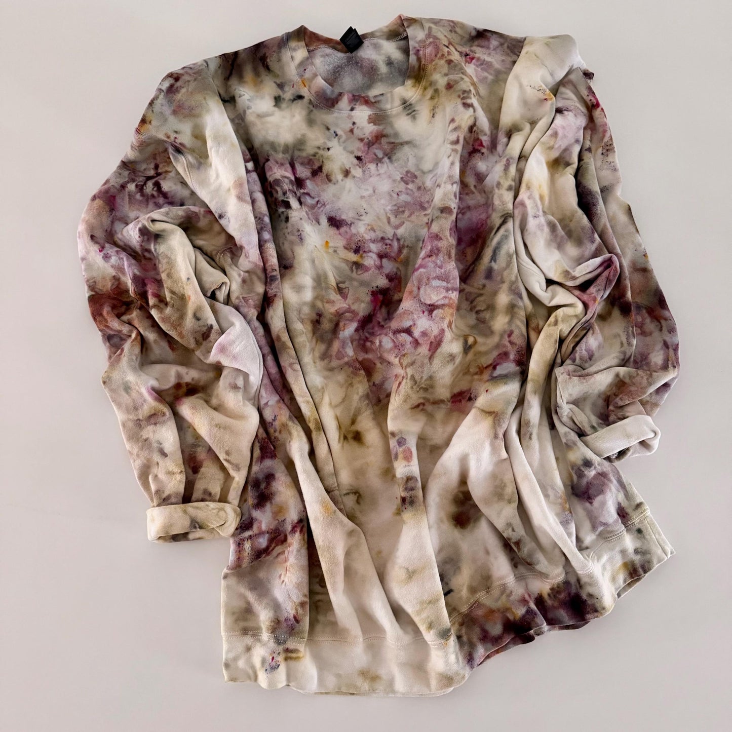 Rosie Ice Dyed Crewneck Pullover Sweatshirt