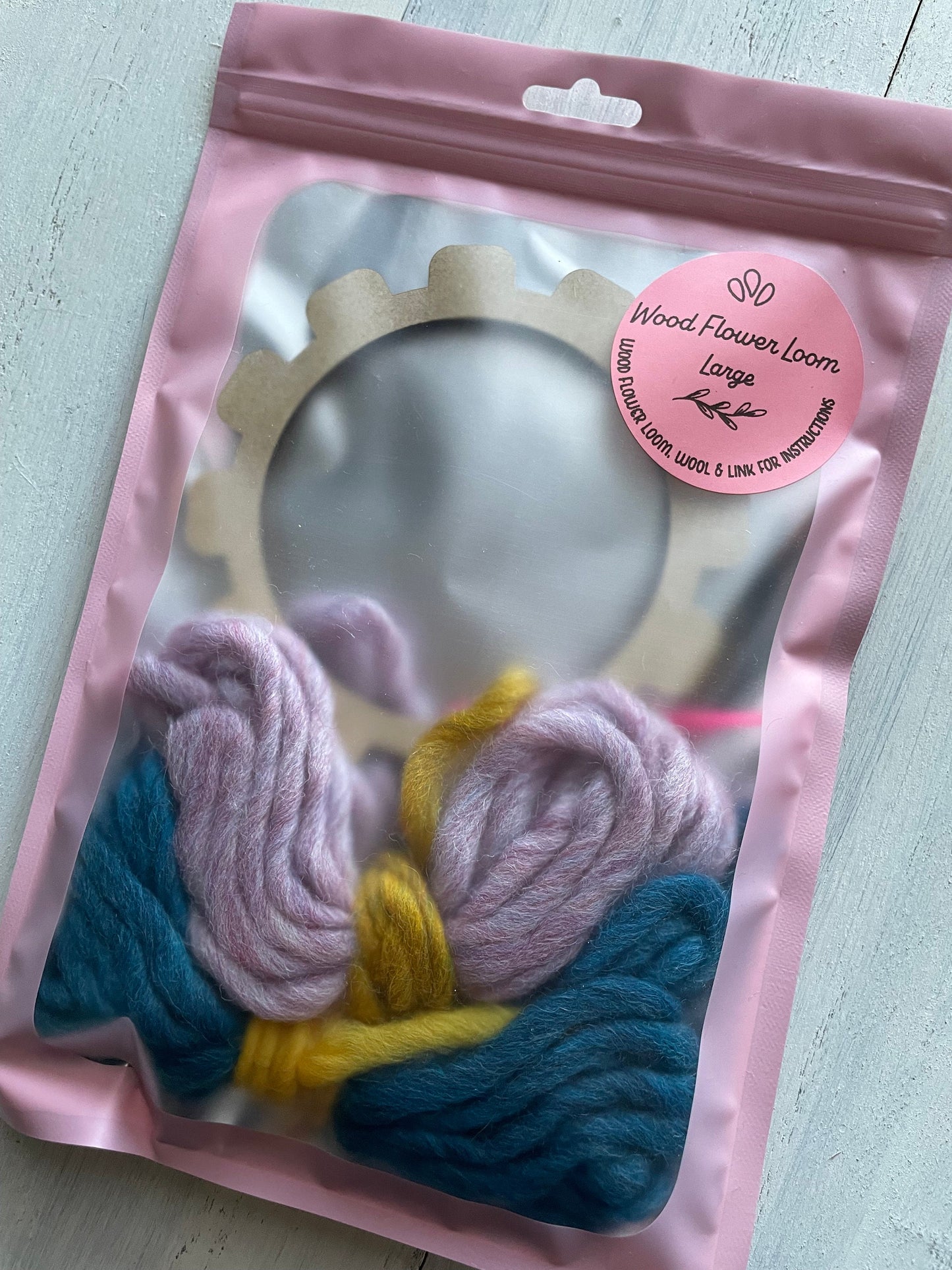 Flower Loom DIY Weaving Kit: Wool Flower Making