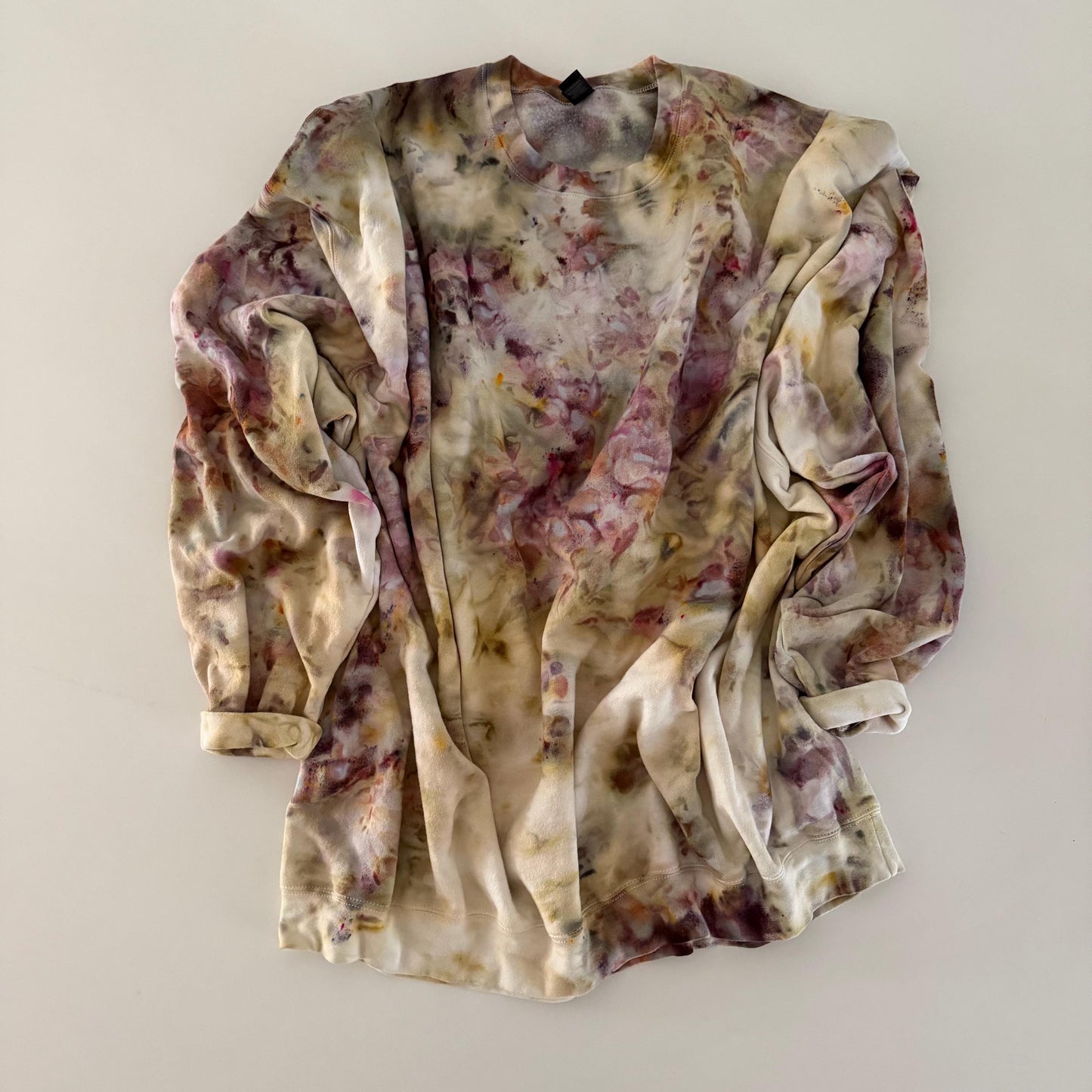 Rosie Ice Dyed Crewneck Pullover Sweatshirt