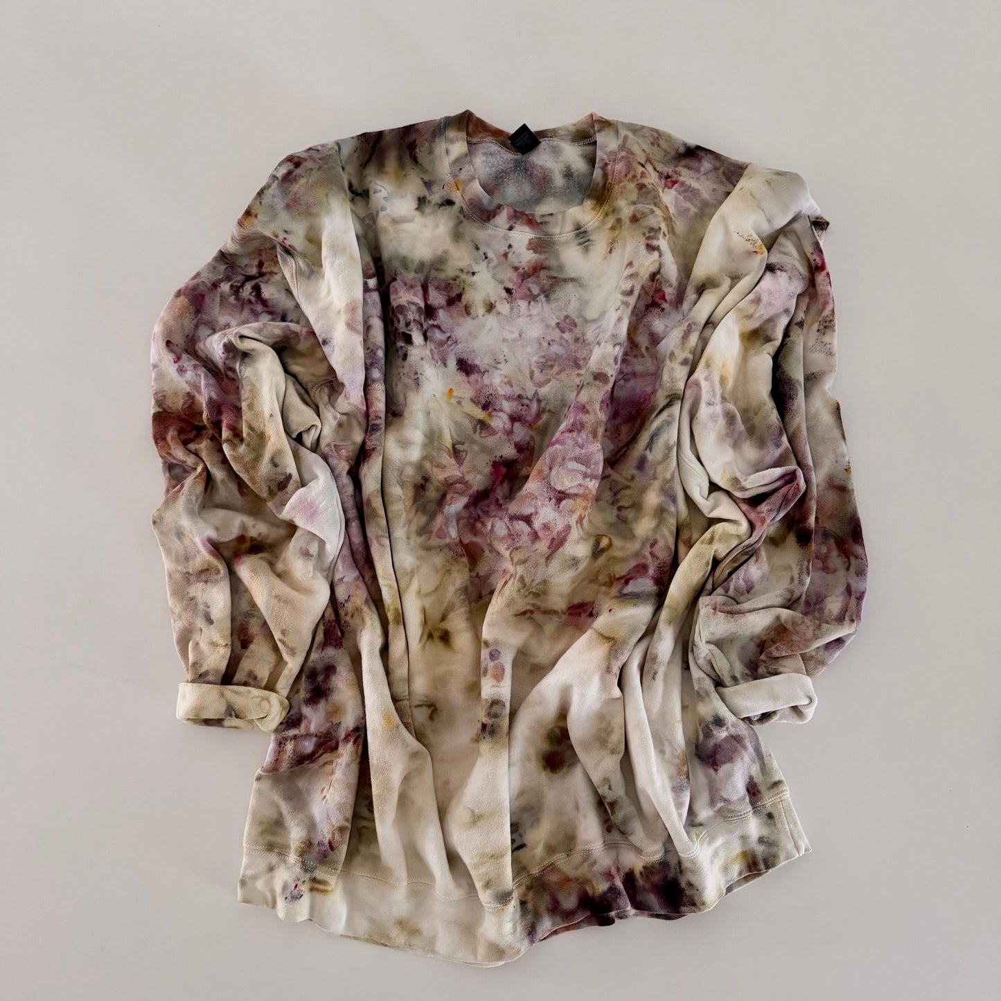 Rosie Ice Dyed Crewneck Pullover Sweatshirt